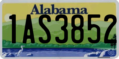 AL license plate 1AS3852