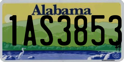 AL license plate 1AS3853