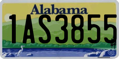 AL license plate 1AS3855
