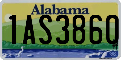 AL license plate 1AS3860