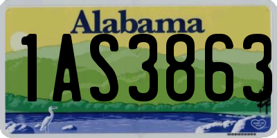 AL license plate 1AS3863