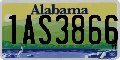 AL license plate 1AS3866