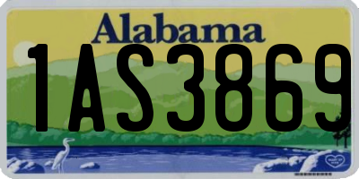 AL license plate 1AS3869