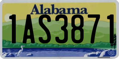 AL license plate 1AS3871