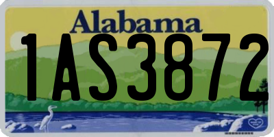 AL license plate 1AS3872