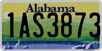 AL license plate 1AS3873