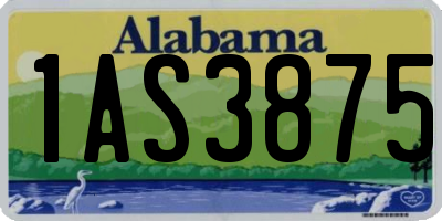 AL license plate 1AS3875