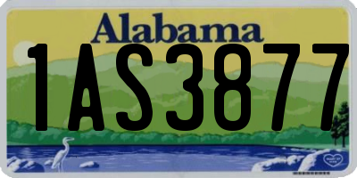 AL license plate 1AS3877
