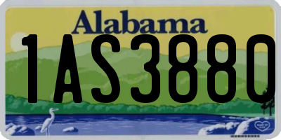 AL license plate 1AS3880