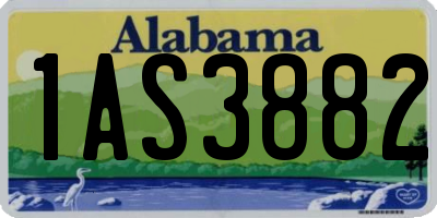 AL license plate 1AS3882