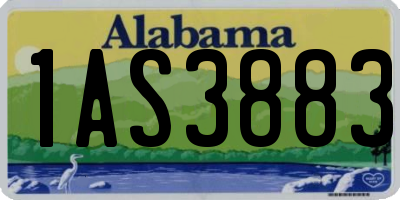 AL license plate 1AS3883