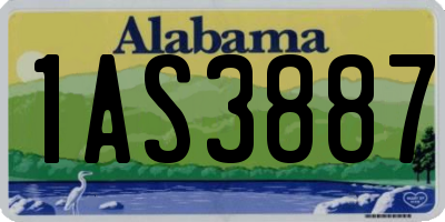 AL license plate 1AS3887