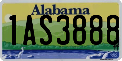 AL license plate 1AS3888