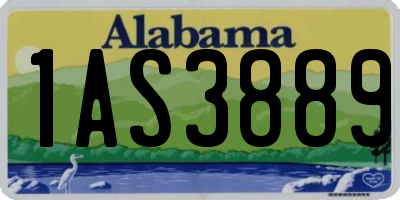 AL license plate 1AS3889