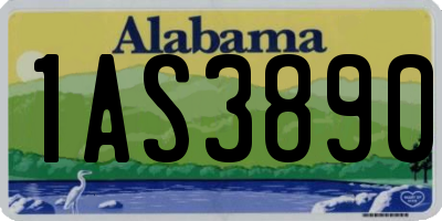 AL license plate 1AS3890