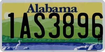 AL license plate 1AS3896