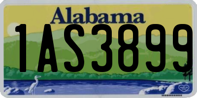 AL license plate 1AS3899