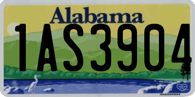 AL license plate 1AS3904