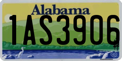 AL license plate 1AS3906