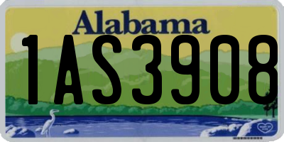 AL license plate 1AS3908