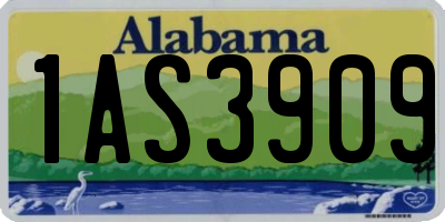 AL license plate 1AS3909