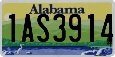 AL license plate 1AS3914