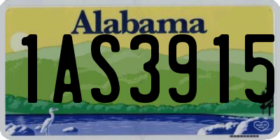 AL license plate 1AS3915
