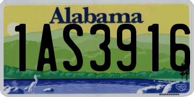 AL license plate 1AS3916