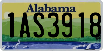 AL license plate 1AS3918