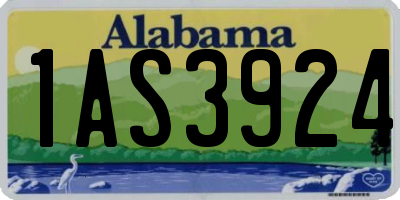 AL license plate 1AS3924