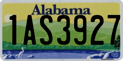 AL license plate 1AS3927