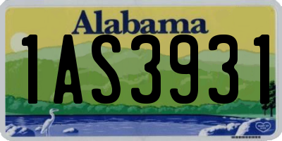 AL license plate 1AS3931