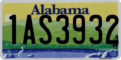 AL license plate 1AS3932