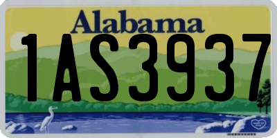 AL license plate 1AS3937