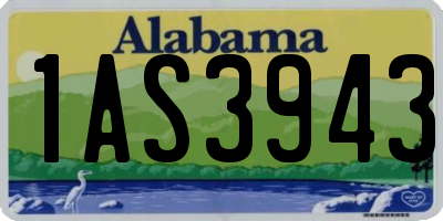 AL license plate 1AS3943