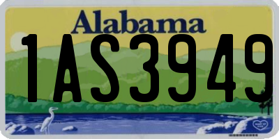 AL license plate 1AS3949
