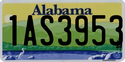 AL license plate 1AS3953