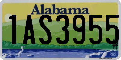 AL license plate 1AS3955