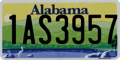 AL license plate 1AS3957