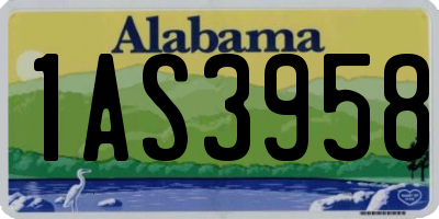 AL license plate 1AS3958