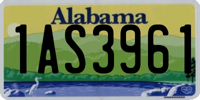 AL license plate 1AS3961