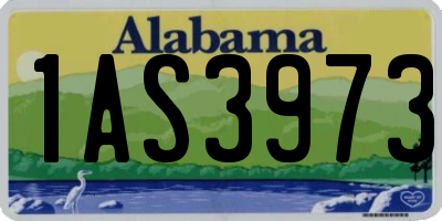 AL license plate 1AS3973