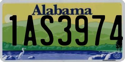 AL license plate 1AS3974