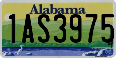 AL license plate 1AS3975
