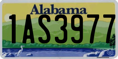 AL license plate 1AS3977