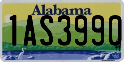 AL license plate 1AS3990