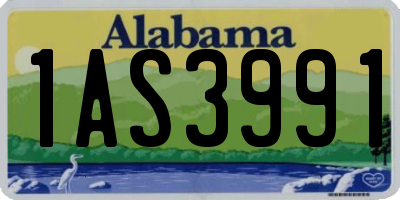 AL license plate 1AS3991