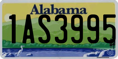 AL license plate 1AS3995
