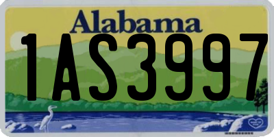 AL license plate 1AS3997