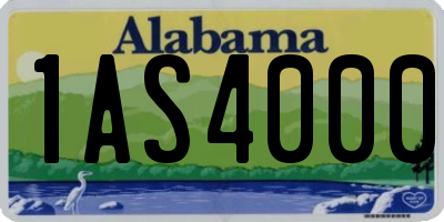 AL license plate 1AS4000